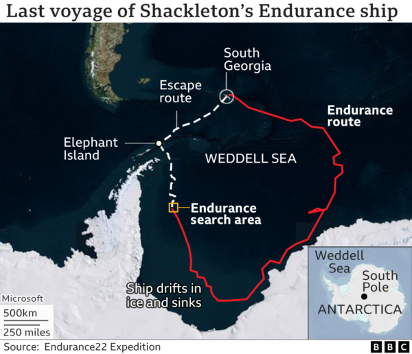 The wreck of the Endurance Shackleton